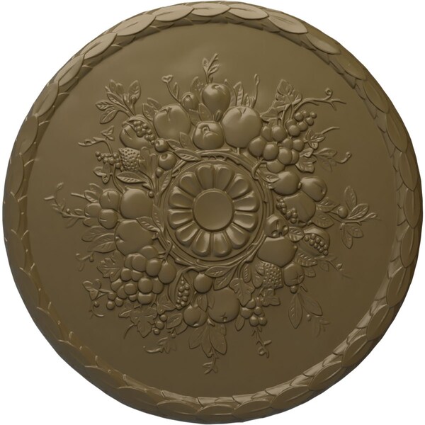 Ekena Millwork Anthony Harvest Ceiling Medallion (Fits Canopies up to 2 1/8"), 22 1/2"OD x 1 1/4"P, Mississippi Mud CM22ATMMF - main